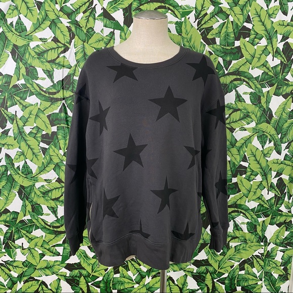 Sundry Tops - Sundry Star Print Side Zip Pullover 287